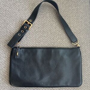 Vintage Authentic Prada Camel Leather Shoulder Bag